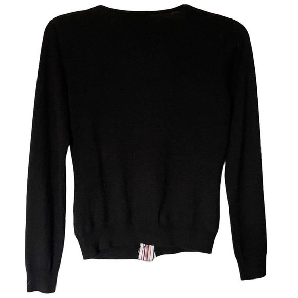ADRIENNE VITTADINI like new front close sweater, black, size Medium - Picture 4 of 7